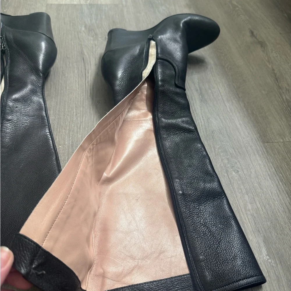 Nanette Lepore Femme Fatale Genuine Leather Boots in Grey. Size 8.5. Worn 3x. - Picture 5 of 9